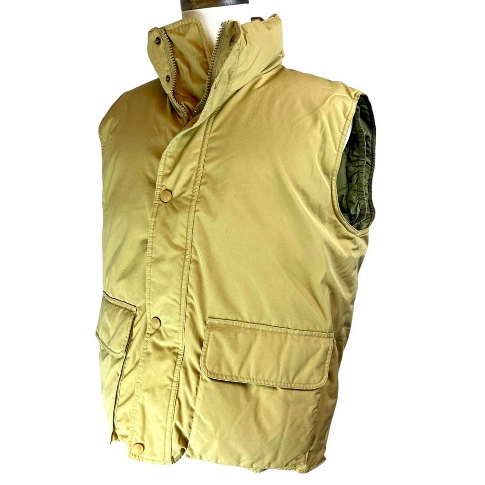 Vintage CABELA'S Tan Premier Goose Down Insulated Puffer Vest Sz Large‎ Camping